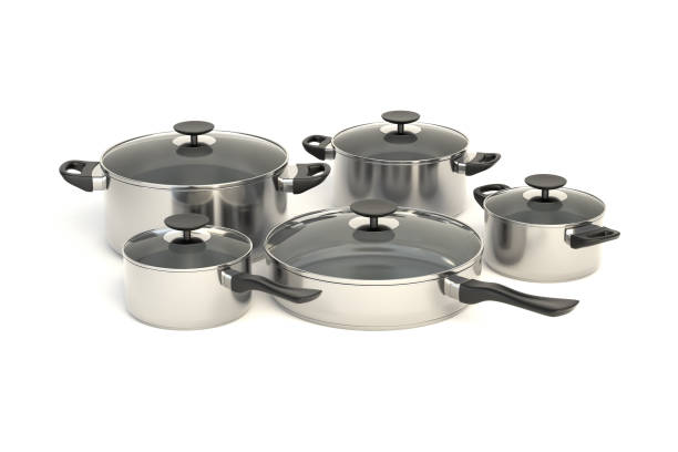 istock Stainless steel pots and pans 2148690610