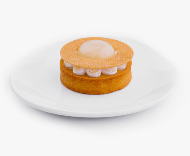 istock Elegant gourmet tart on white plate 2148691695