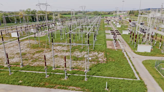 High Voltage Electric Substation For The Distribution Of Electricity