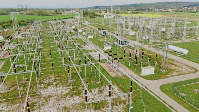 High Voltage Electric Substation For The Distribution Of Electricity