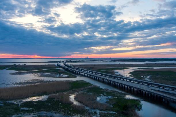 istock Mobile Bay, Alabama sunset in April 2148694974