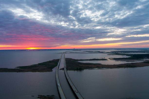 istock Mobile Bay, Alabama sunset in April 2148695026