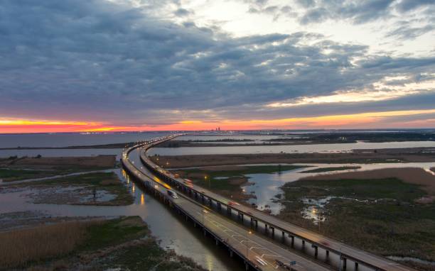 istock Mobile Bay, Alabama sunset in April 2148695110