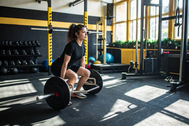 istock Strong woman weightlifting 2148695272