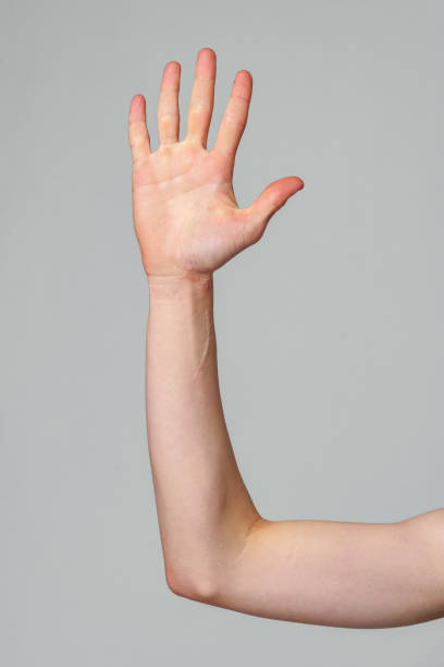 istock Person With Hand Raised Up in the Air 2148695622