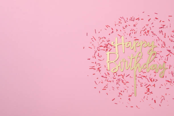 Concept of Happy Birthday, space for text
