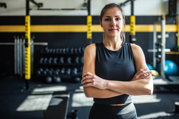 istock Fit woman in gym 2148697065