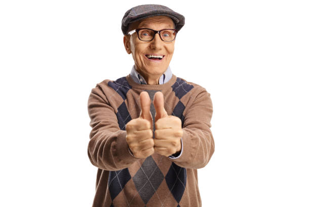 istock Elderly man showing both thumbs up 2148701378