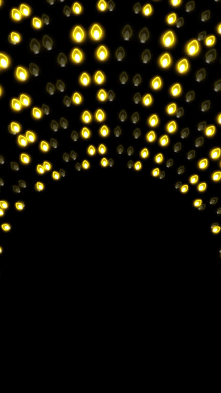 Neon Christmas Vertical Frame Neon illuminated light bulbs pattern