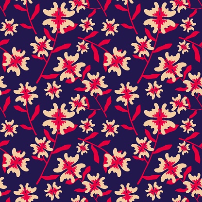 Seamless flower pattern for fabrics and textiles and kids and linens