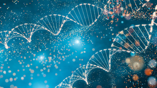 istock 3D illustration of a DNA molecule with sparkling effects symbolizing complexity and genetic diversity. Futuristic concept of genomics, precision medicine, and computational life sciences. 2148703253