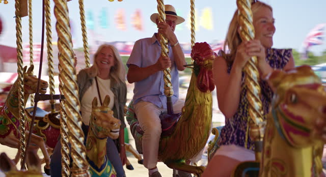 Senior Adults Riding the Carousel