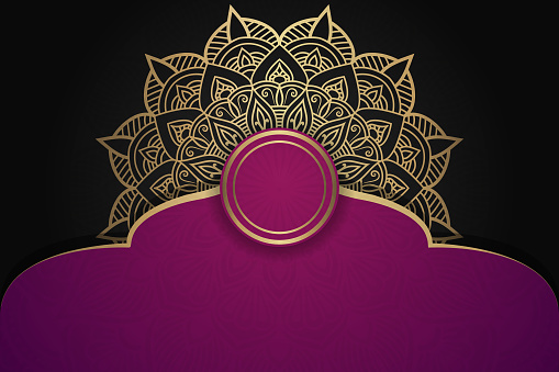 Luxurious mandala background and banner design, suitable for design templates for greeting cards, postcards, invitations, posters, and flyers.
