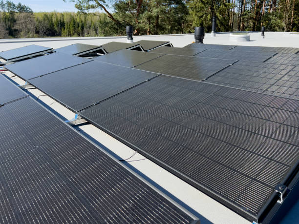 istock Mounting Structure for Solar PV Power Plant. Photovoltaic Mounting System for Flat Roof. 2148708722