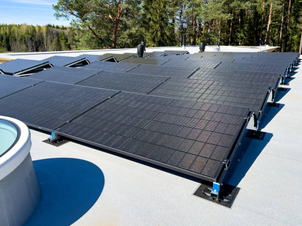 istock Mounting Structure for Solar PV Power Plant. Photovoltaic Mounting System for Flat Roof. 2148708724