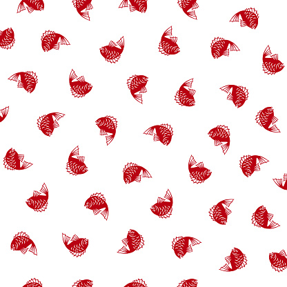 Bream Pattern Simple And Cute Sea Bream Seamless Textile Pattern Stock Illustration ...