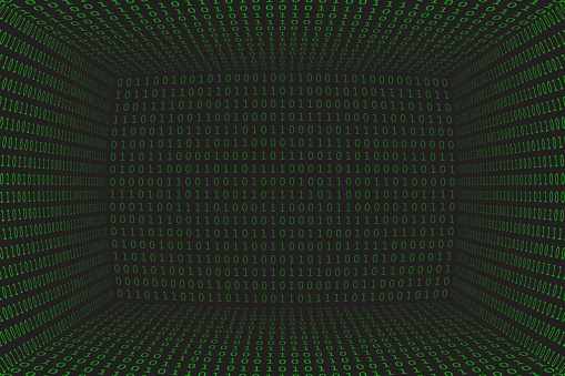 Ilustración de Program Datum 3d Background Green Programming Binary ...
