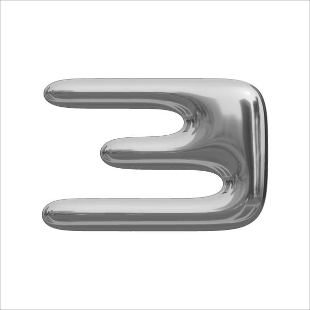 istock metallic 3D figure in y2k style on a transparent background 2148710226
