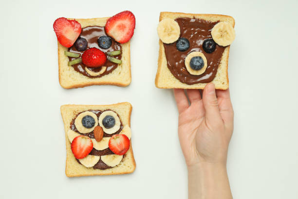 istock Tasty breakfast for kid - toasts, top view 2148711157
