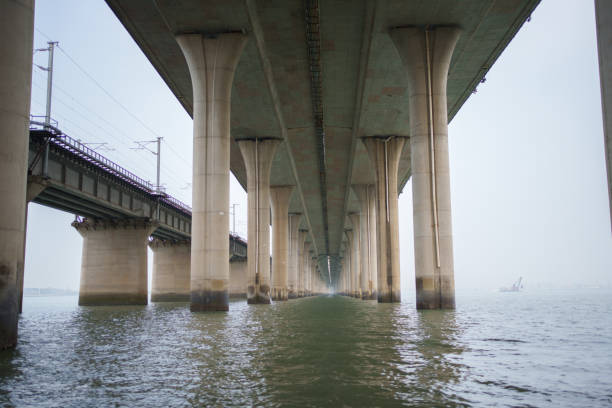 Cross-sea bridge piers