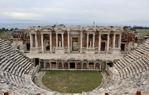 Hierapolis amphitheater in Pamukkale in Turkey
