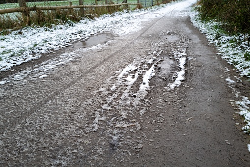 little road in winter