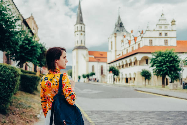 Tourist woman visiting Slovakia