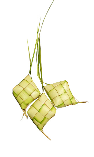 Ketupat isolated on a white background.