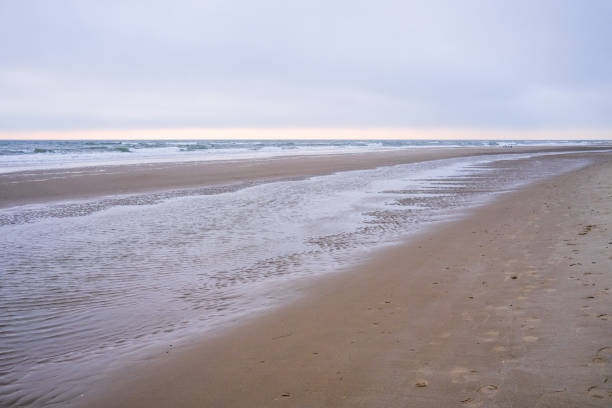 North Sea North Holland beach with sea