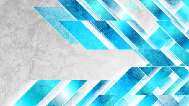 Bright blue shapes grunge tech geometric abstract motion background