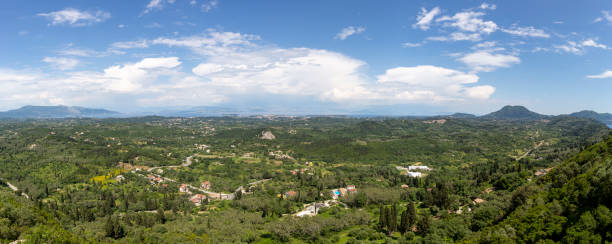 istock Panoramic view of Corfu island from Kaiser's Throne viewpoint 2148729196