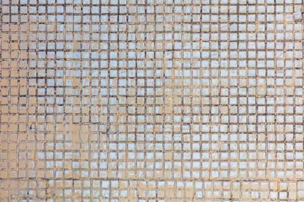 Small tiles on the wall as an abstract background. Texture.