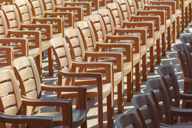 istock Plastic chairs in the concert hall 2148735880