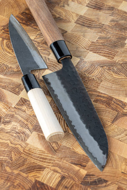 istock Japanese premium knives released.Damascus steel pattern.Background with a pattern of Damascus steel. 2148737203