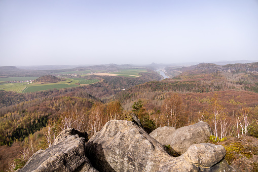 A springtime hiking tour via the Hirschmühle to the Carola Rock in Saxon Switzerland - Schmilka - Saxony - Germany