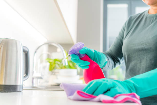 istock Unrecognizable woman cleaning kitchen counter 2148739186