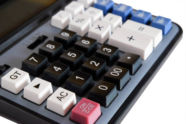 istock Digital calculator on the top view white background. 2148739413