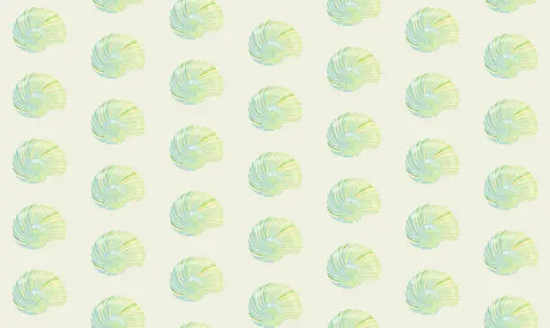 Vector illustration of Pastel Seashell Pattern