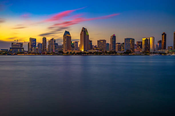 istock Sunset over San Diego skyline in California 2148749237