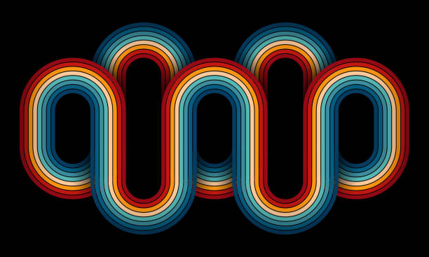 Vintage Striped Backgrounds, Posters, Banner Samples, Retro Colors from the 1970s 1900s, 70s, 80s, 90s. retro vintage 70s style stripes background poster lines. shapes vector design graphic 1980s