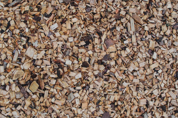 abstract texture wood chips as background, playground coating