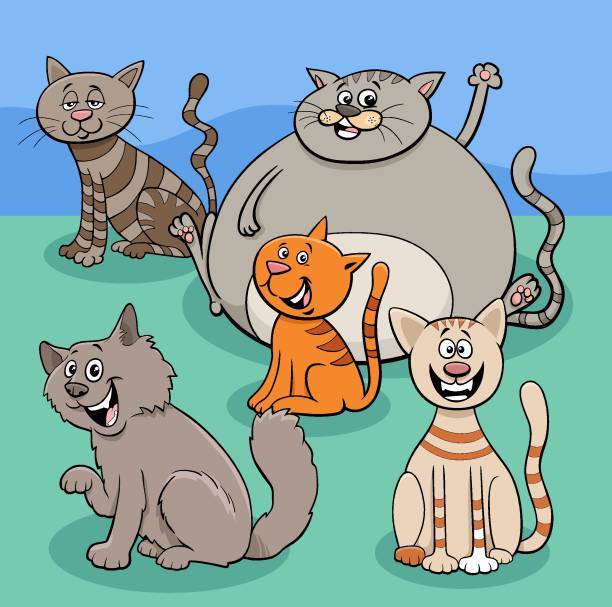 istock happy cartoon cats and kittens animal characters 2148752435