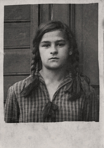 Beautiful portrait of a young girl taken in 1923