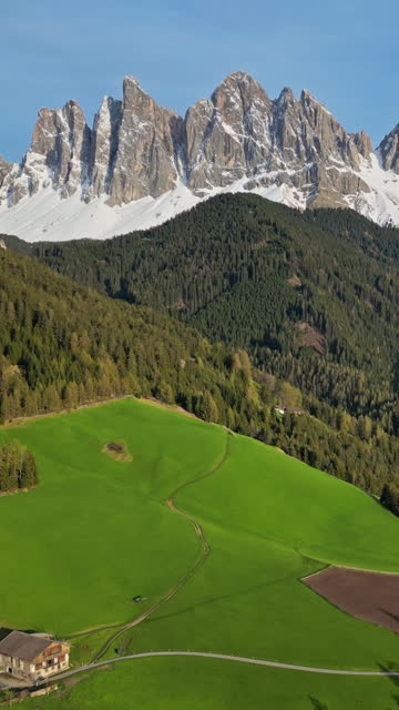Spring landscape in Italian Dolomites Alps
