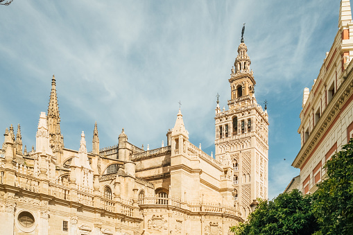 The Saint Mary cathedral  in Seville, Andalucia, Spain.