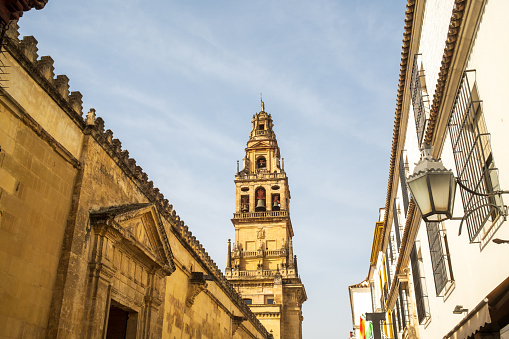 Bell tower of the Cordoba Cathedral. Mezquita-Catedral de Córdoba.