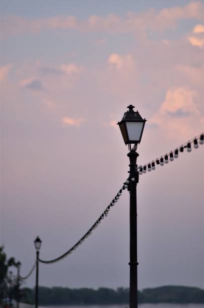 istock Lamppost in the evening, beautiful photo digital picture. 2148757589