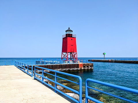 Charlevoix South Pierhead Lighthouse Lake Michigan