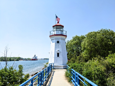 Cheboygan Crib Lighthouse Michigan Lake Huron