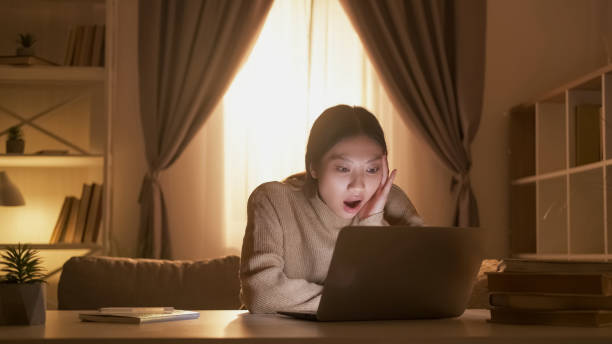 istock Student shock learning anxiety overwhelmed woman 2148765654